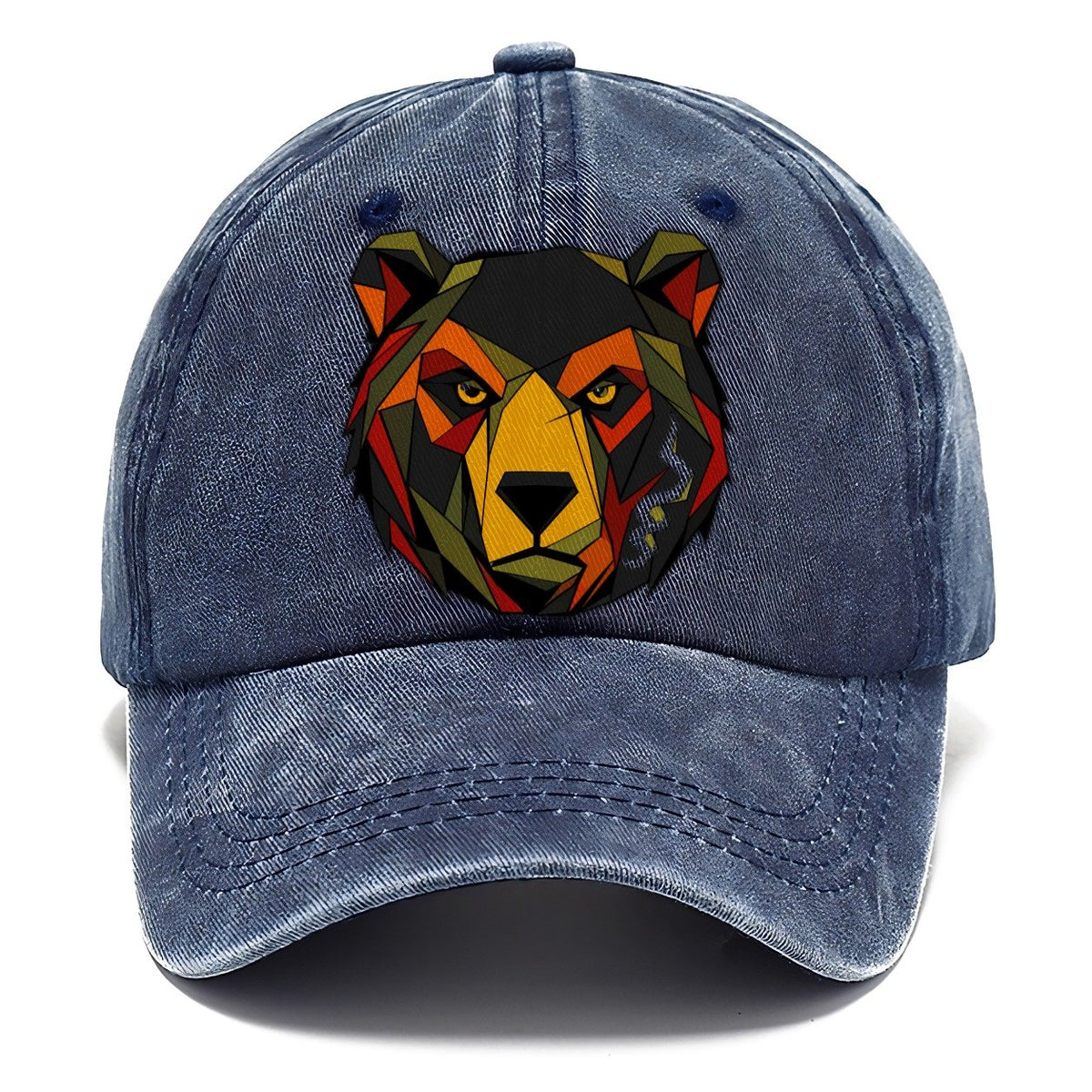 Grizzly Bear Front View Classic Cap – Twilight Navy