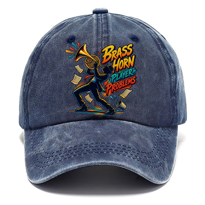 Brass Horn Player Problems Music Instruments Classic Cap – Twilight Navy