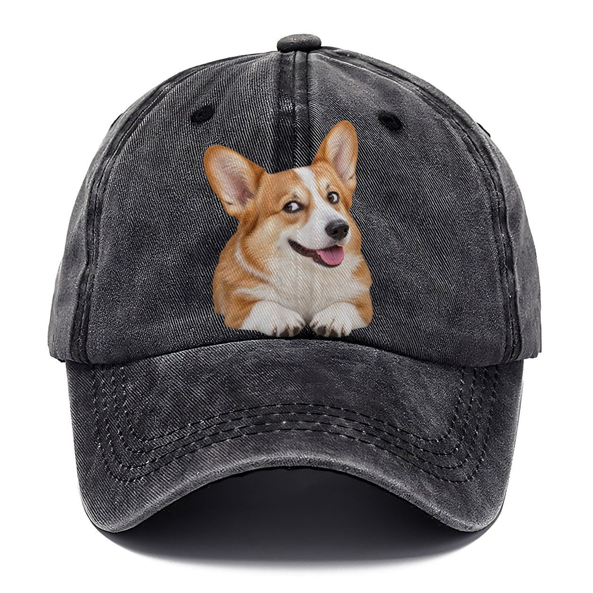 Corgi Side Eye Portrait Everyday Originals Classic Cap – Graphite