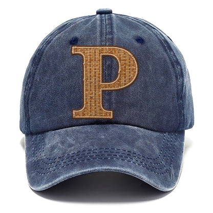 Woven Tweed P Monogram Classic Cap – Twilight Navy
