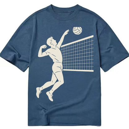 Volleyball Player At Net 66ebe1 Classic T-shirt – Twilight Navy