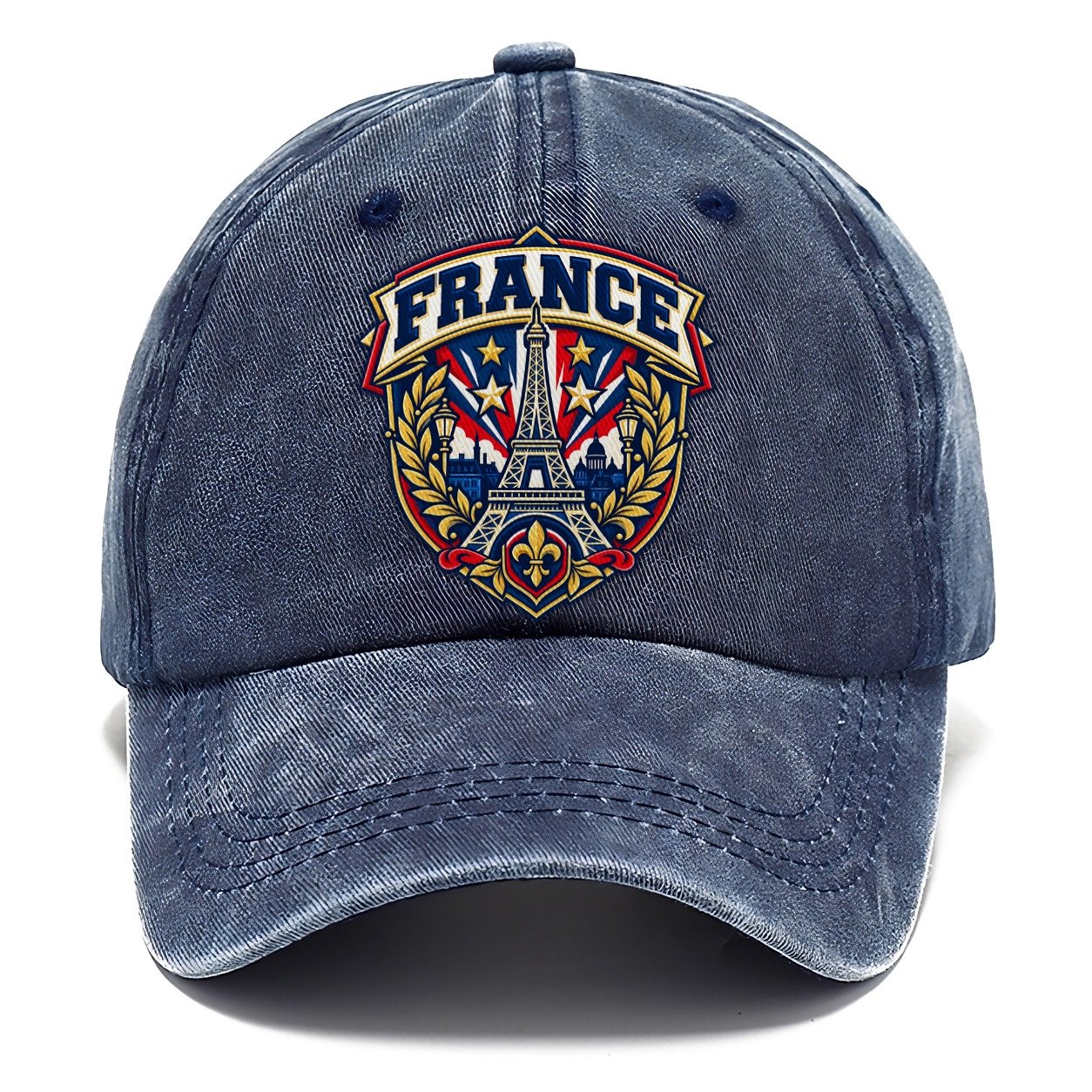 France Retro Badge Country Logos Classic Cap – Twilight Navy
