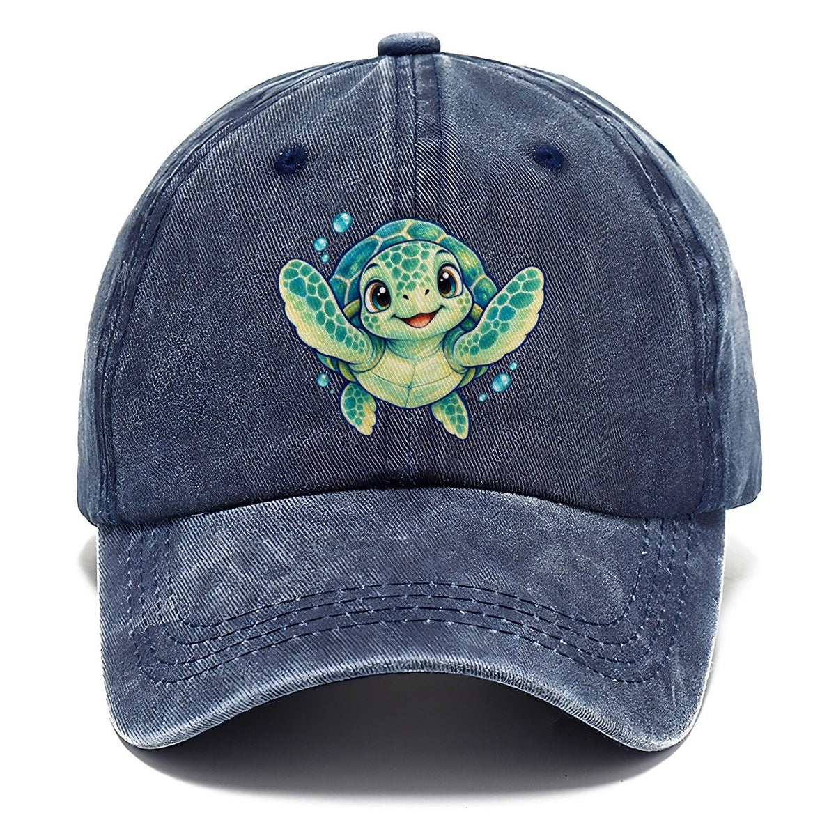 Sea Turtle Front Paddle Sea Sprite Classic Cap – Twilight Navy