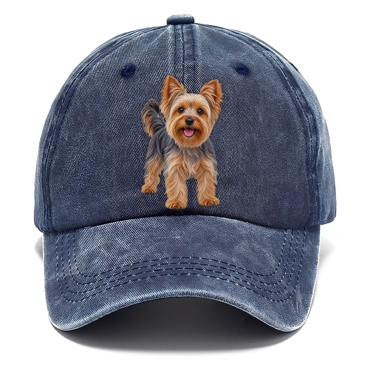 Yorkshire Terrier Standing Top Breeds Classic Cap – Twilight Navy