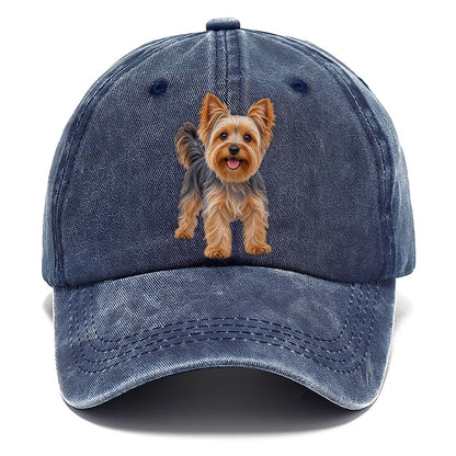 Yorkshire Terrier Standing Top Breeds Classic Cap – Twilight Navy