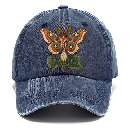 Silk Moth Moonflower Rest Gentle Wild Classic Cap – Twilight Navy