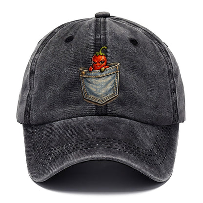 Cheeky Chili Pepper in Denim Pocket Classic Cap – Graphite