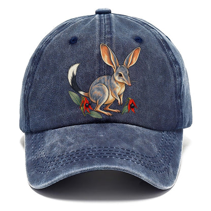 Greater Bilby And Sturt Desert Pea Australia Cultural Icons Classic Cap – Twilight Navy