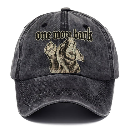 A Dog Head Mid Howl With One Front Paw Raised To The Viewer Bark For Me Classic Cap – Graphite
