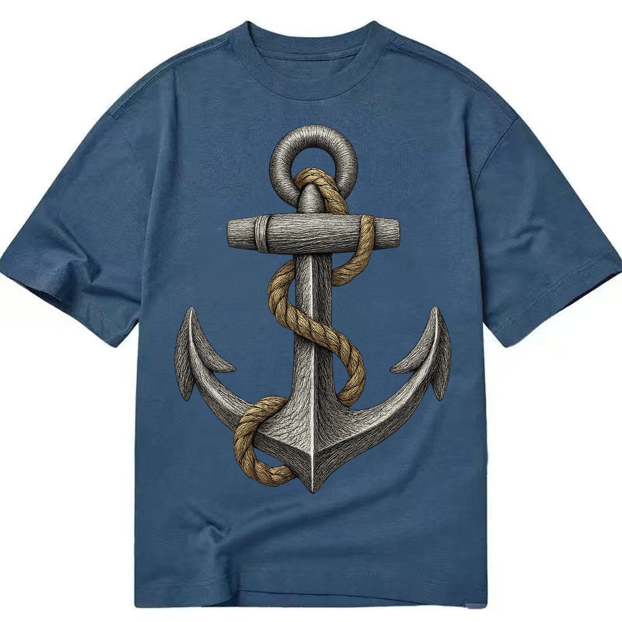Anchor And Rope Classic T-shirt – Twilight Navy