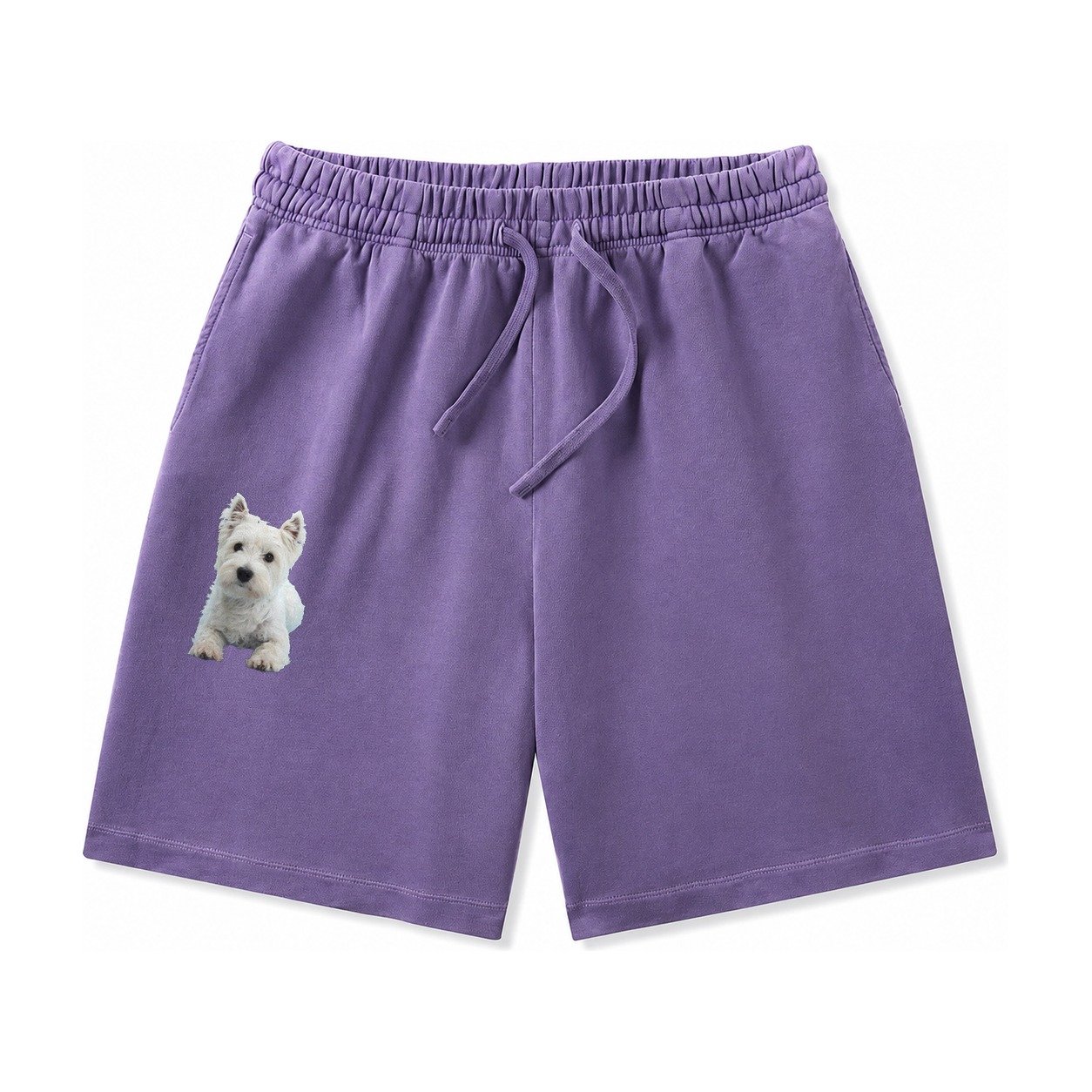 West Highland White Terrier Washed Shorts – Purple