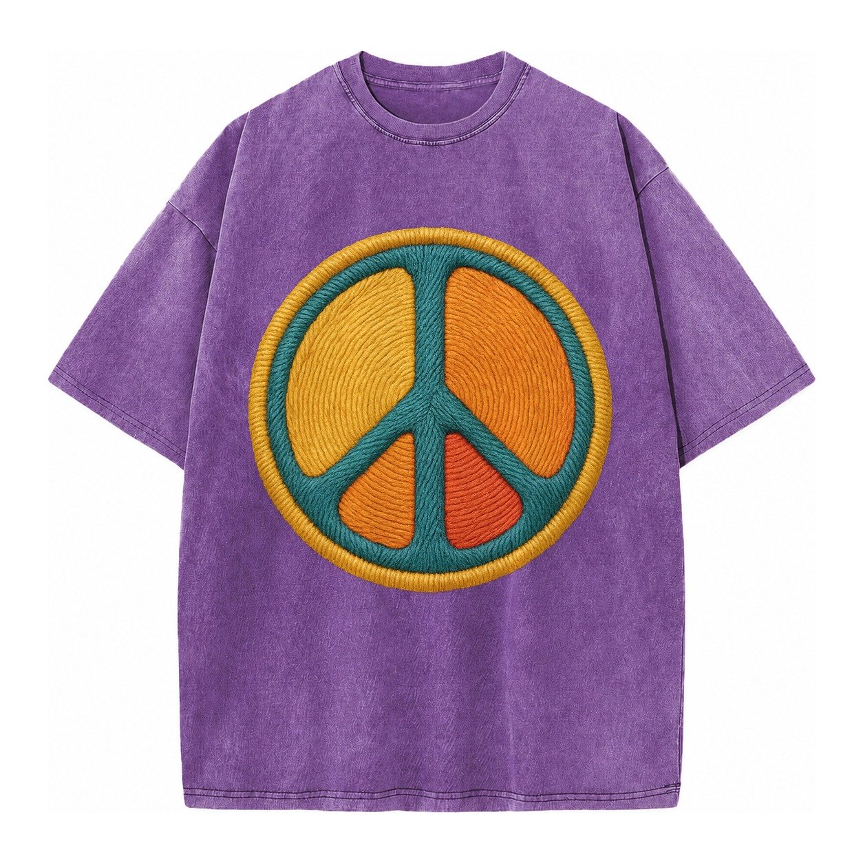 Golden Peace Vintage T-shirt – Purple