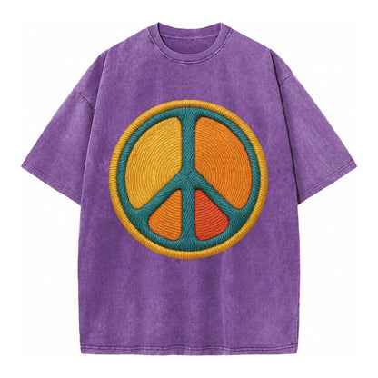 Golden Peace Vintage T-shirt – Purple