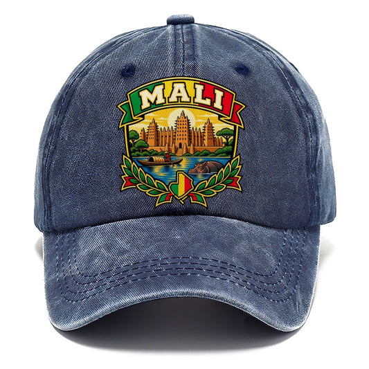 Mali Retro Badge Country Logos Classic Cap – Twilight Navy
