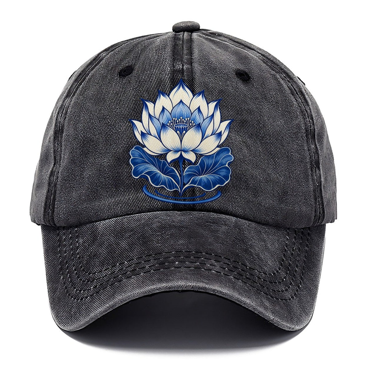 Lotus In Blue Quiet Wards Heritage Classic Cap – Graphite
