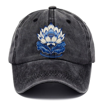 Lotus In Blue Quiet Wards Heritage Classic Cap – Graphite