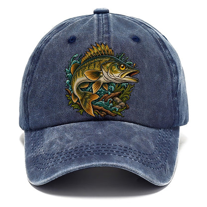 Walleye Golden Eye Fishing Club Classic Cap – Twilight Navy