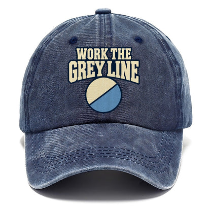 Work The Grey Line Amateur Radio Classic Cap – Twilight Navy
