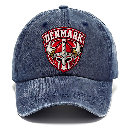 Denmark Retro Badge Country Logos Classic Cap – Twilight Navy