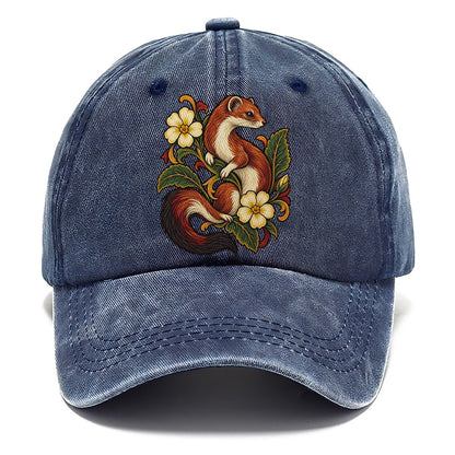 British Stoat And Primrose Uk Culture Heritage Classic Cap – Twilight Navy