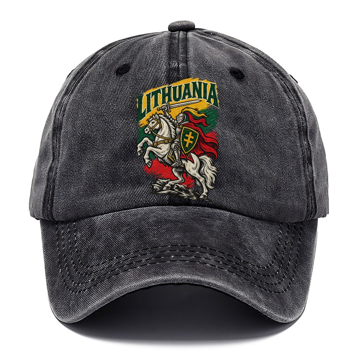 Lithuania Woodcut Badge Classic Cap – Graphite