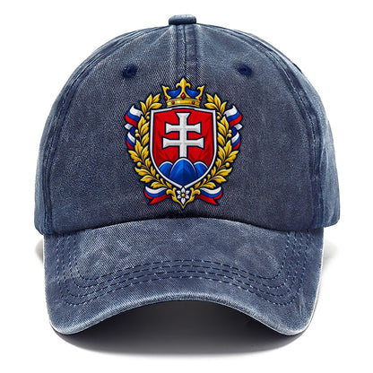 Slovakia Heraldic Crest Country Logos Classic Cap – Twilight Navy