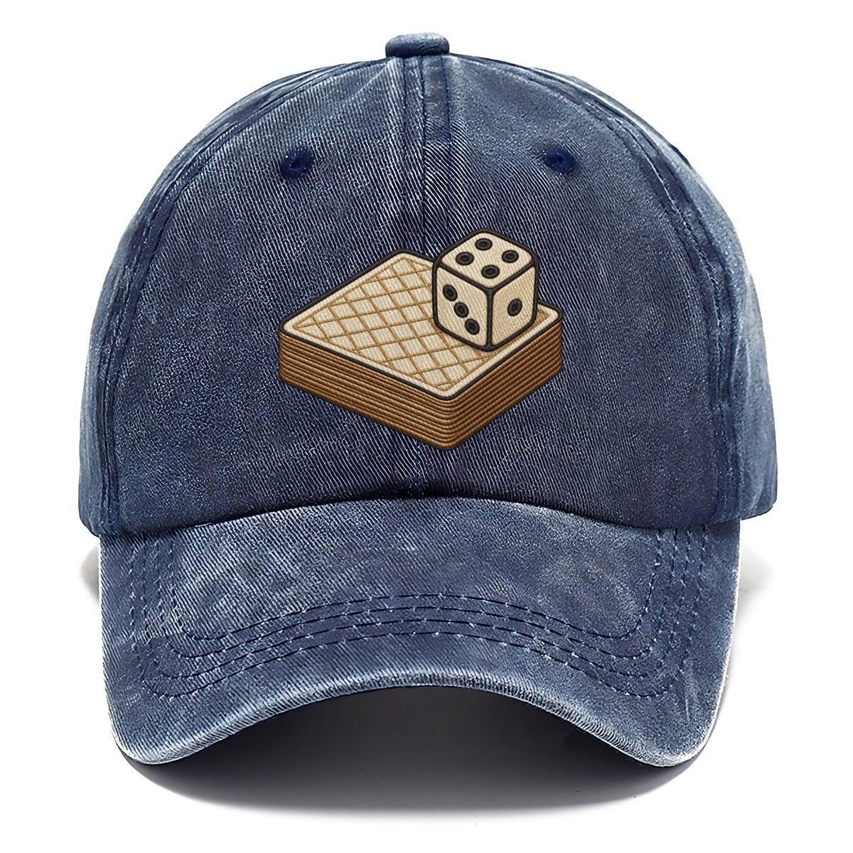 Face Down Card Deck With A Die On Top Board Games Classic Cap – Twilight Navy