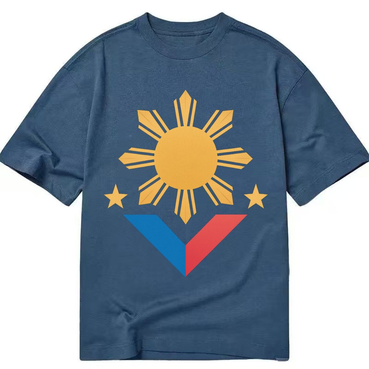 Philippines Flag Sun And Classic T-shirt – Twilight Navy