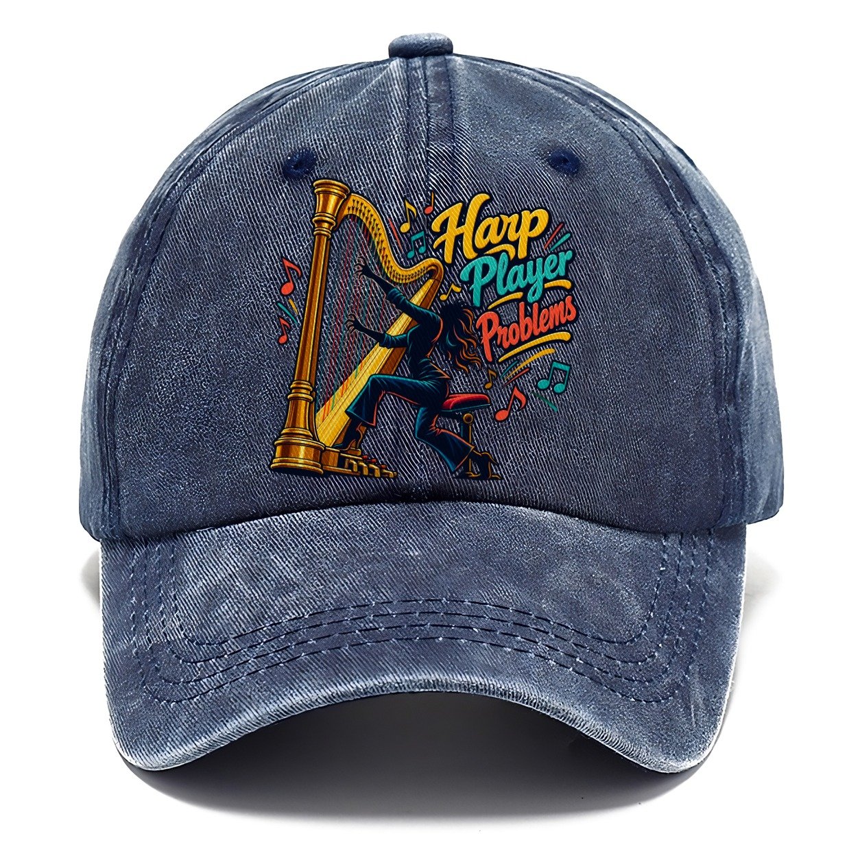 Harp Player Problems Music Instruments Classic Cap – Twilight Navy