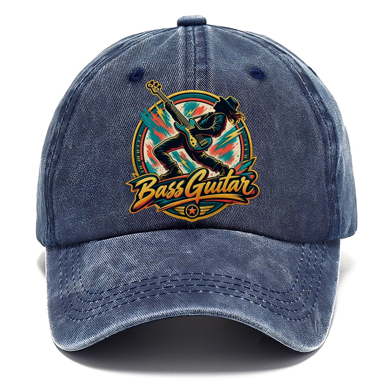 Bass Guitar Crest Music Instruments Classic Cap – Twilight Navy