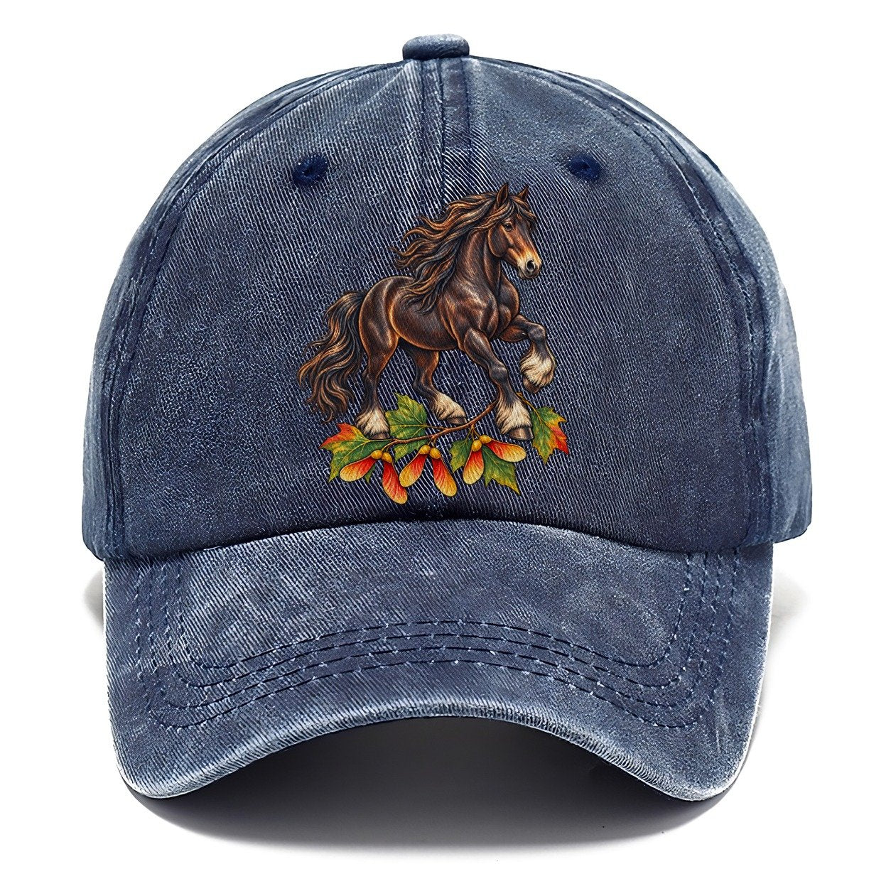 Canadian Horse And Sugar Maple Samaras Canada Cultural Icons Classic Cap – Twilight Navy