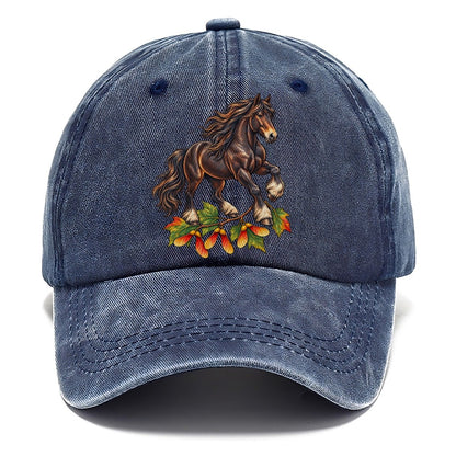 Canadian Horse And Sugar Maple Samaras Canada Cultural Icons Classic Cap – Twilight Navy