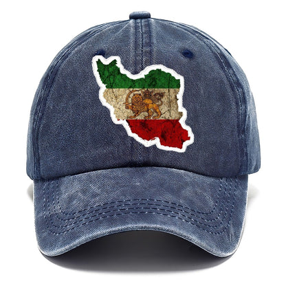 Iran Map Sticker Classic Cap – Twilight Navy
