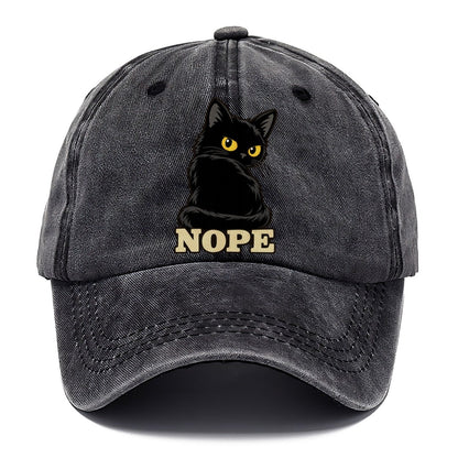 Black Cat Nope Fan Favorites Classic Cap – Graphite