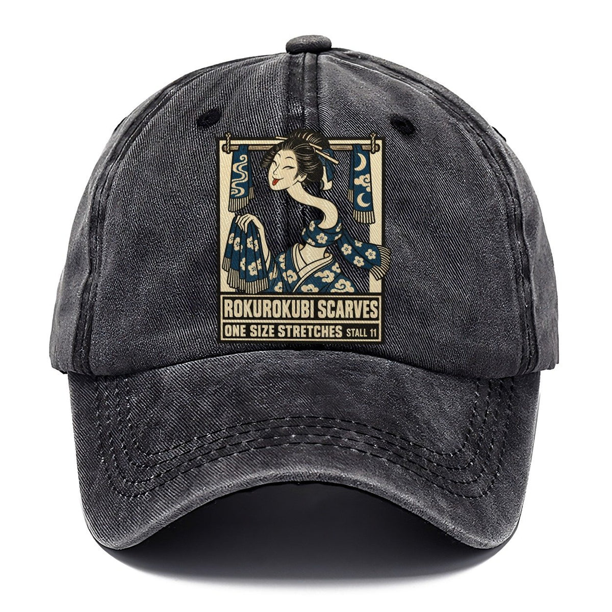 Rokurokubi Scarves Yokai Night Market Classic Cap – Graphite