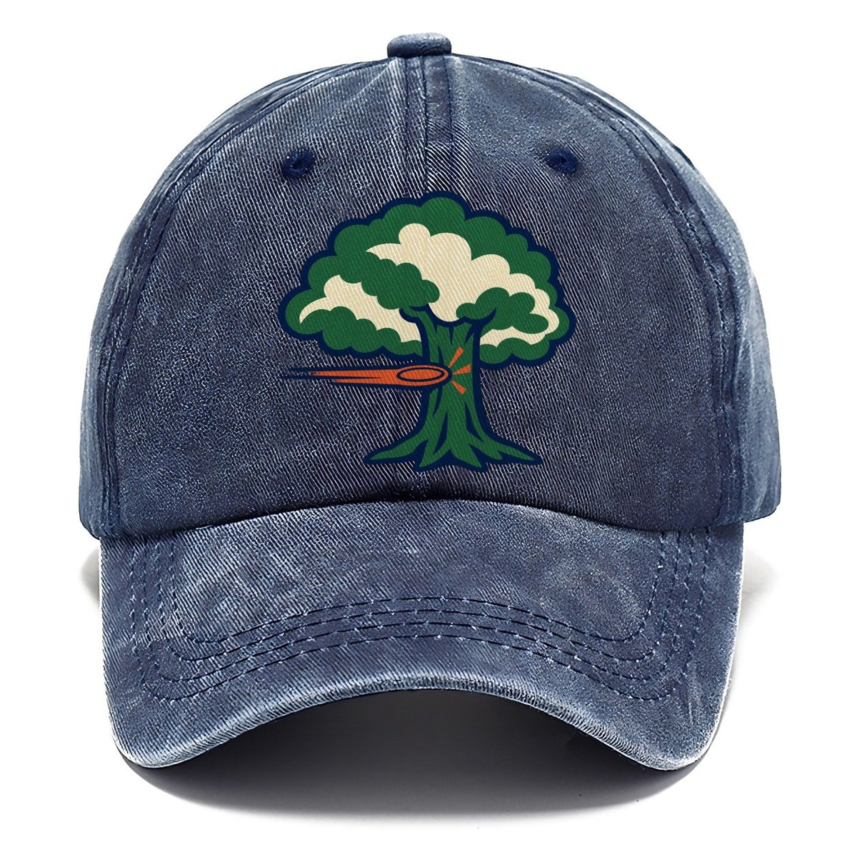 Tree Impact Diagram Disc Golf Classic Cap – Twilight Navy