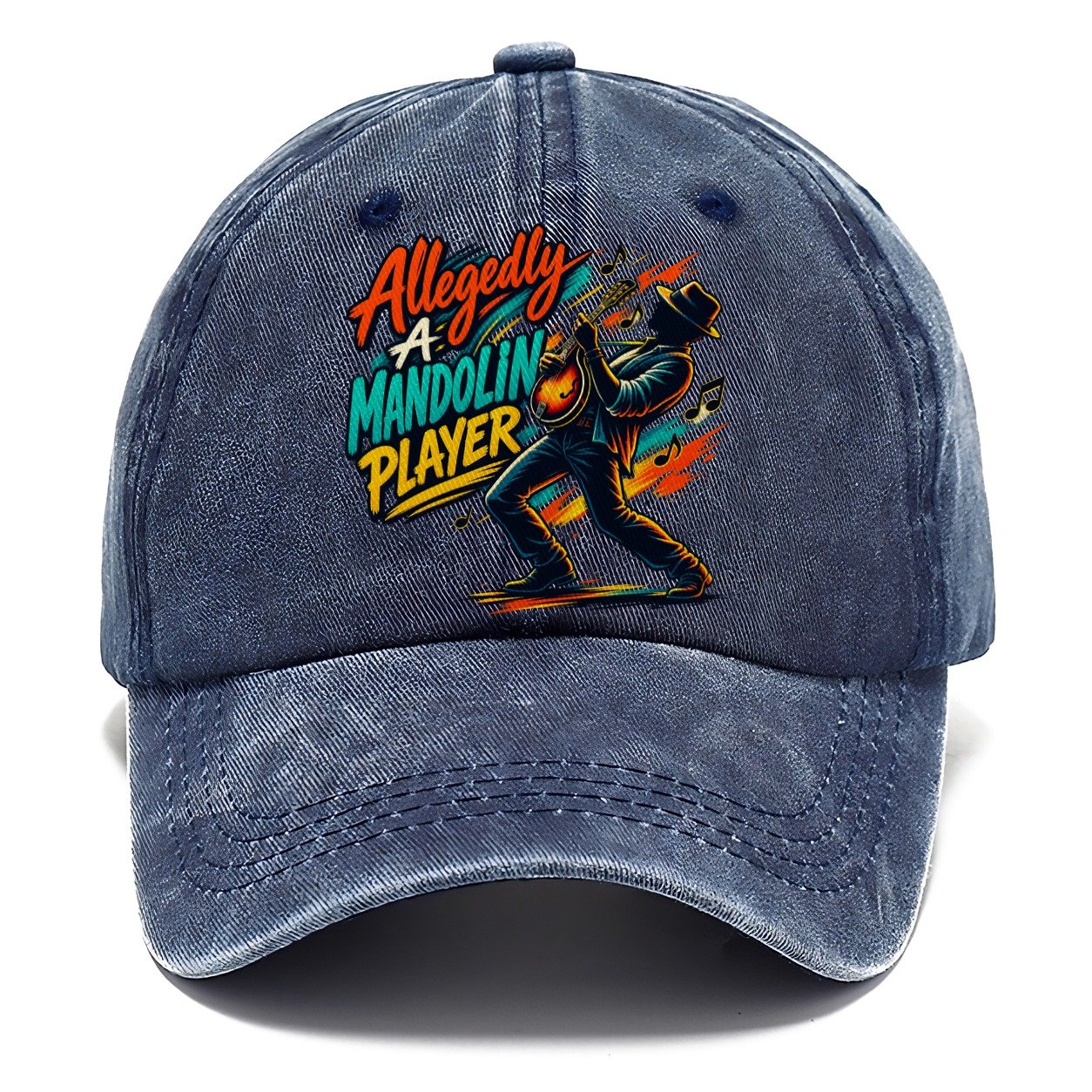 Allegedly A Mandolin Player Music Instruments Classic Cap – Twilight Navy