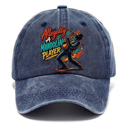 Allegedly A Mandolin Player Music Instruments Classic Cap – Twilight Navy