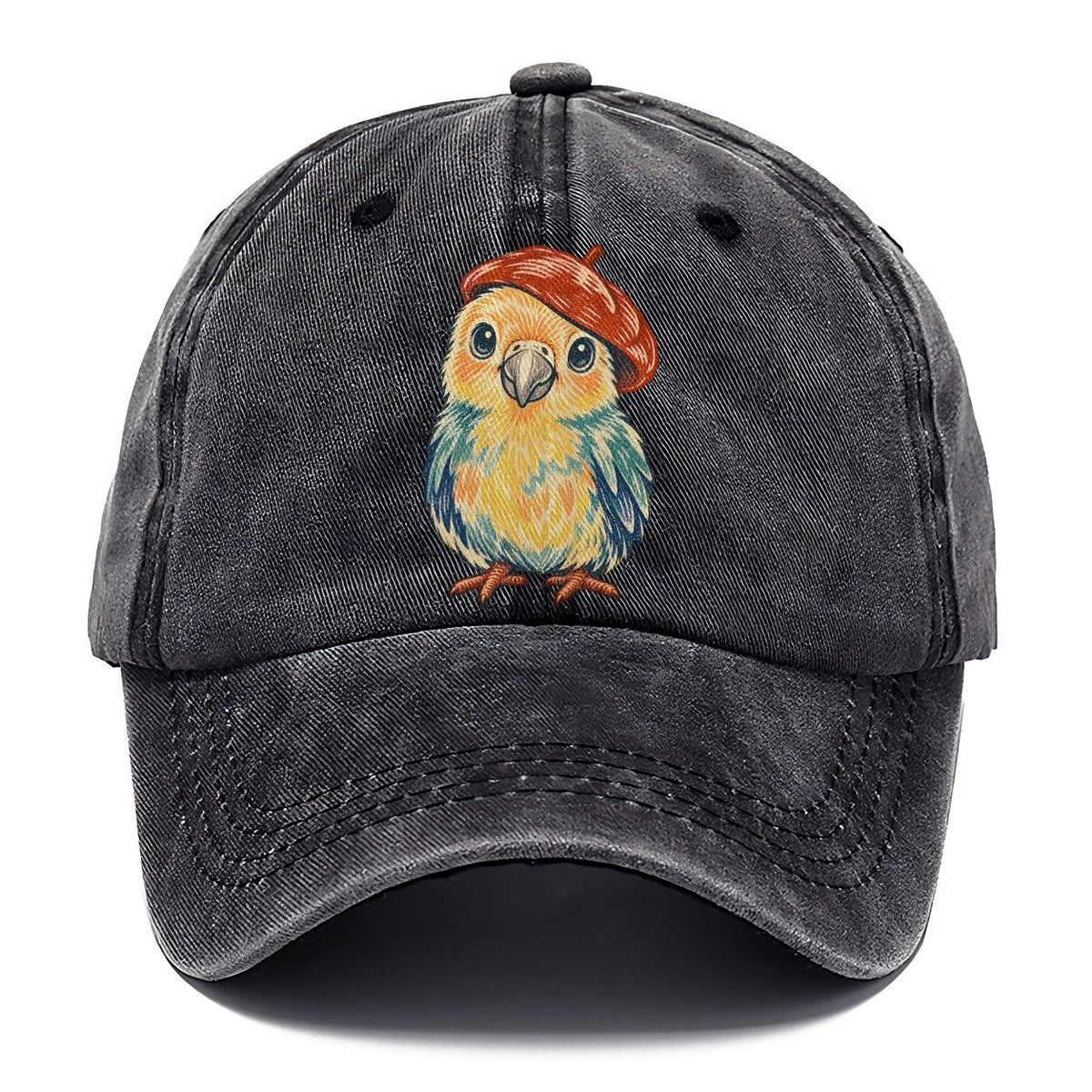 Chick in Red Beret Classic Cap – Graphite