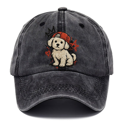Graffiti Puppy Red Classic Cap – Graphite
