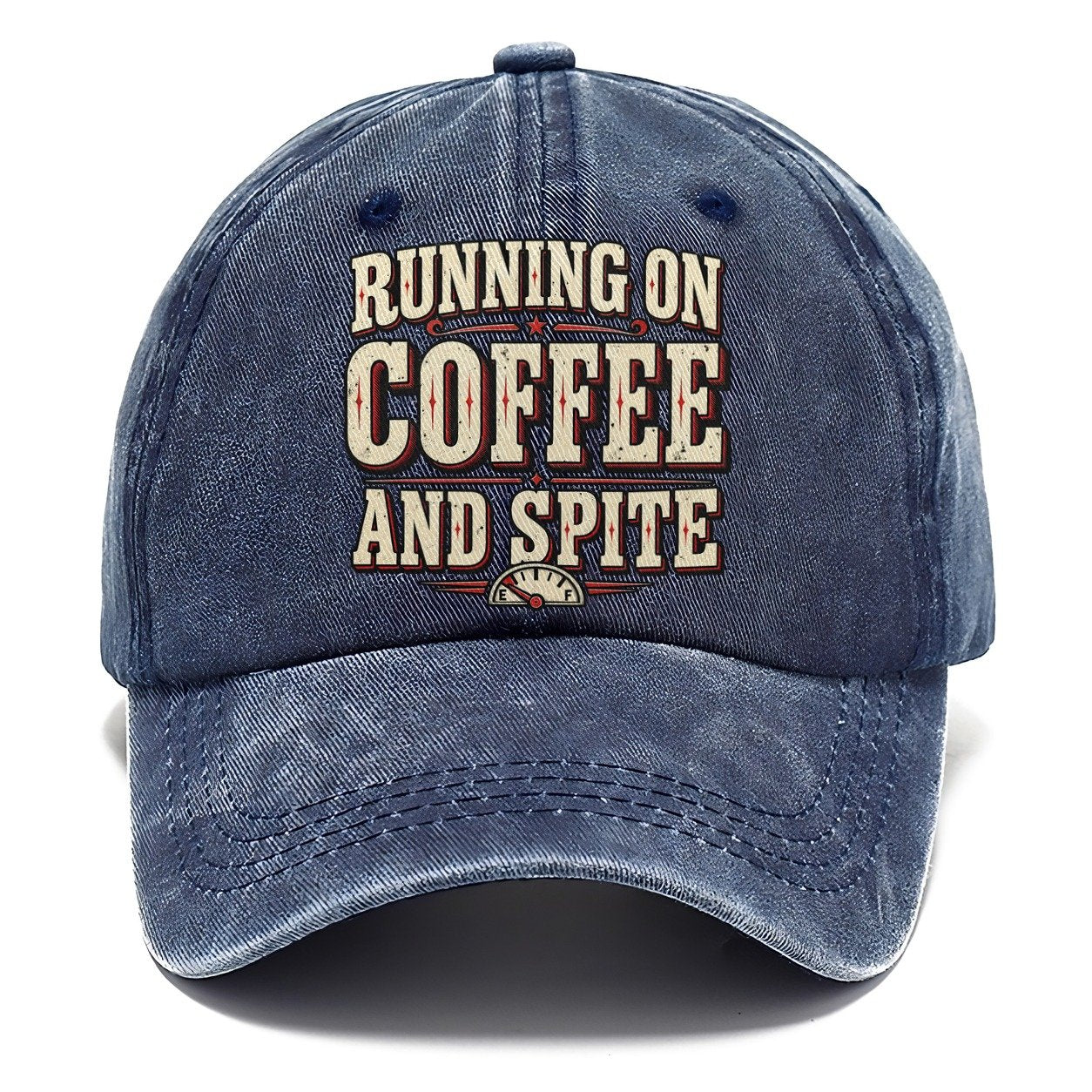 Running On Coffee And Spite American Wit Classic Cap – Twilight Navy