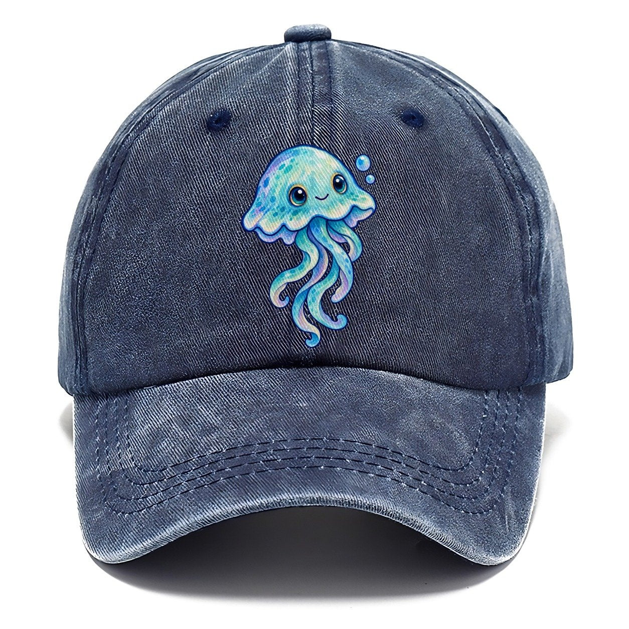 Jellyfish Upward Drift Sea Sprite Classic Cap – Twilight Navy