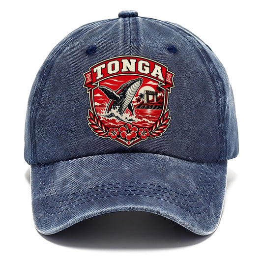 Tonga Retro Badge Country Logos Classic Cap – Twilight Navy