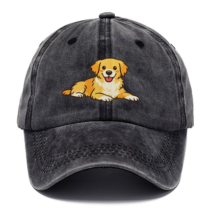 Smiling Golden Retriever Puppy Classic Cap – Graphite