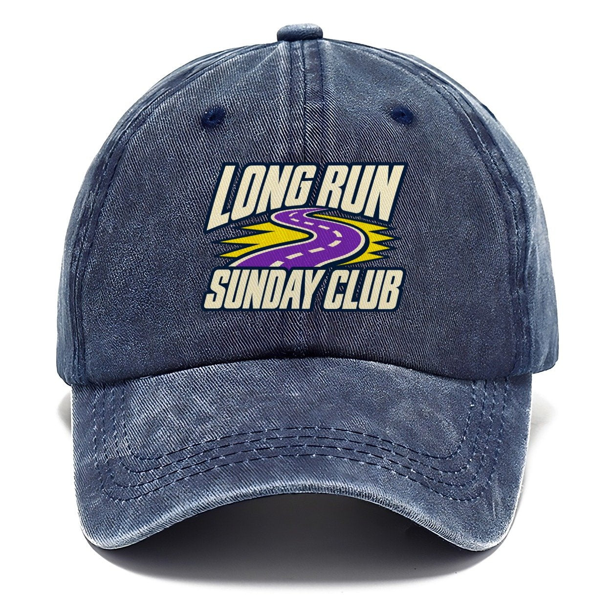 Long Run Sunday Club 90S Running Clubs Classic Cap – Twilight Navy