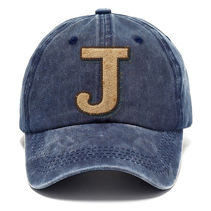 Varsity Chenille J Monogram Classic Cap – Twilight Navy