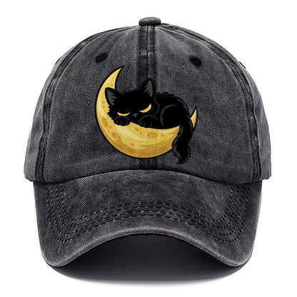 Black Cat Crescent Moon Fan Favorites Classic Cap – Graphite