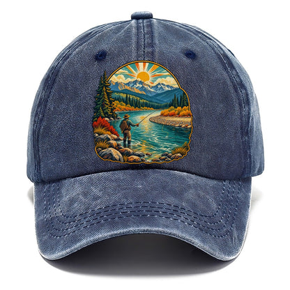 River Bend Fly Water Fishing Club Classic Cap – Twilight Navy