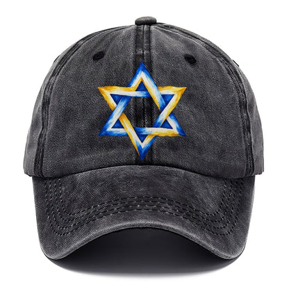 Star of David Left Chest Washed Classic Cap – Graphite