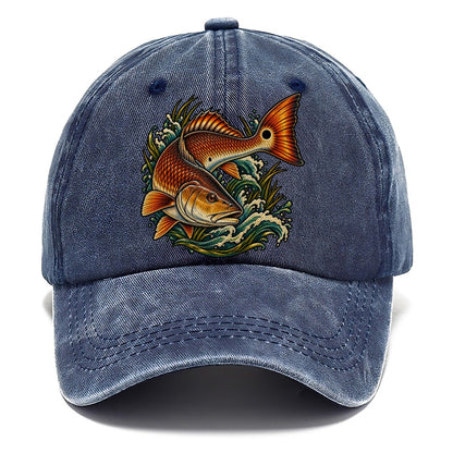 Redfish Tail Spot Fishing Club Classic Cap – Twilight Navy